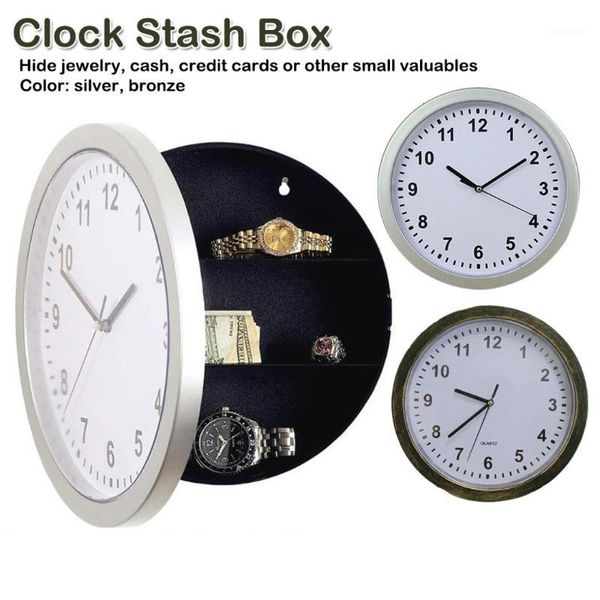

wall clocks creative hidden secret safe box clock wall-mounted hanging key cash money jewelry storage security home decor1