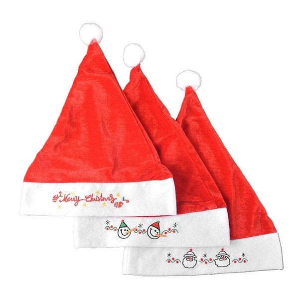

fashion christmas hat embroidered party dress up santa hat christmas decoration gifts christmas ornament 3style t2i51560