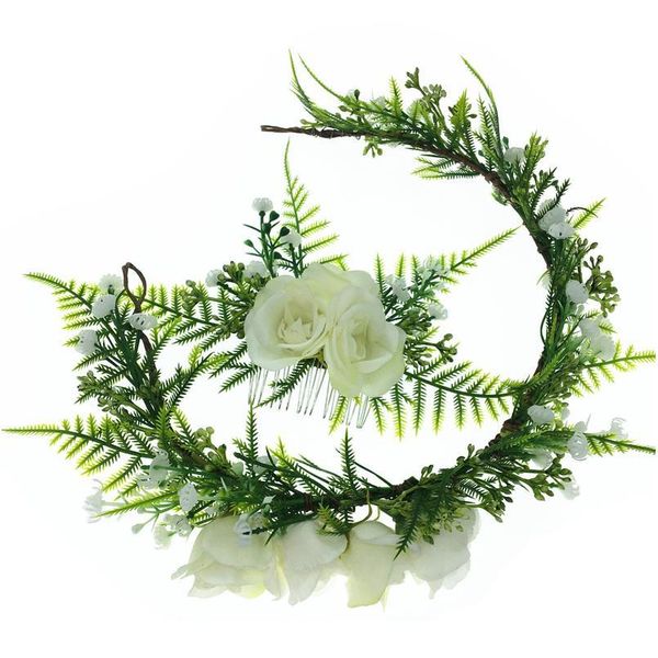 

2pcs/set flower headwear women hair accessories asparagus flower wreath crown headband hat decoration adjustable floral jllodw