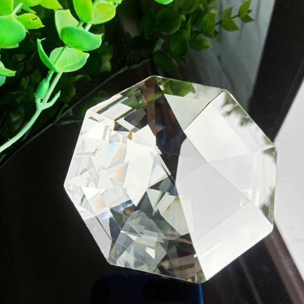 

75mm octagonal crystal prisms glass clear chandelier crystals pendants hanging suncatcher gift wedding home decor accessories h bbydyl