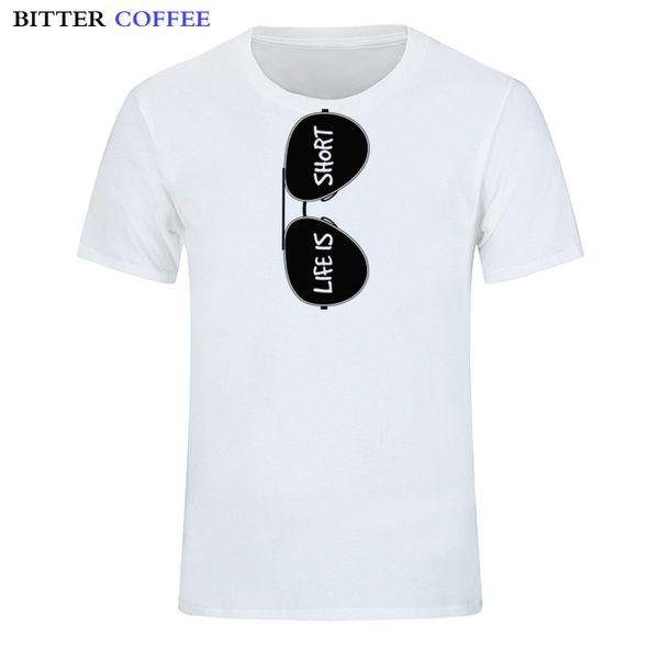 

sport bitter coffee 2018 summer printing t shirt glasses men casual cotton short sleeve t-shirt mans tshirt plus size