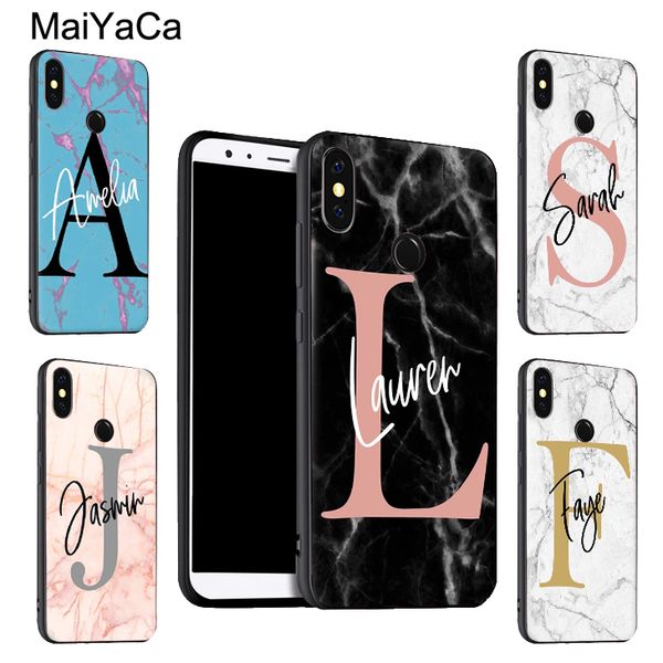 

maiyaca custom marble initial name redmi 9 8 7 8t 9s 9a 9c mi 9t pro note 10 lite case for poco x3