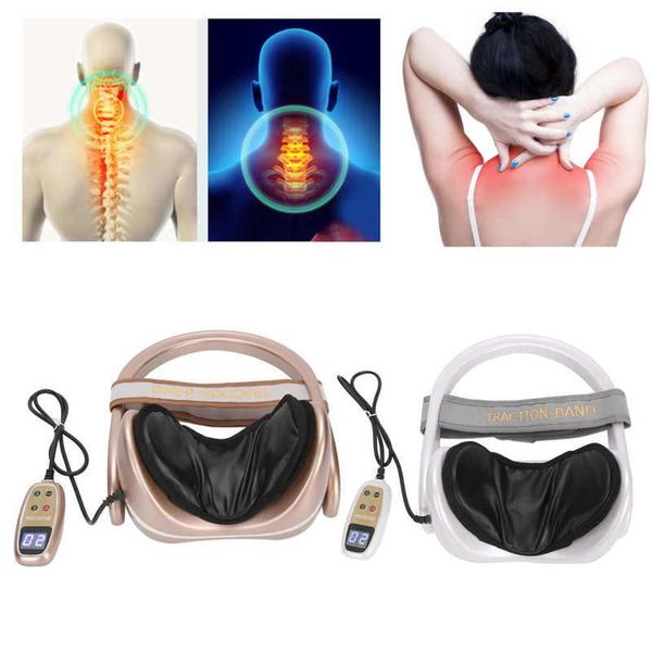 

electric massagers cervical spine massager neck four button control massage traction instrument us plug