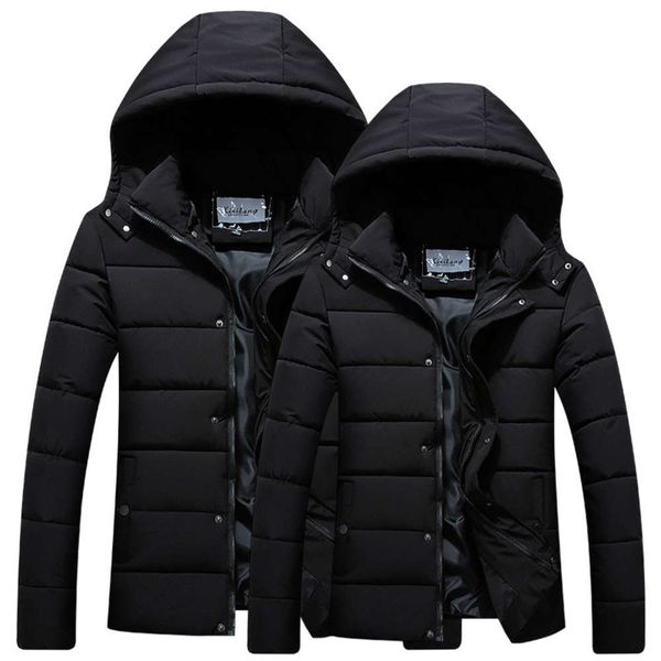 

men's new student cotton padded clothes in autumn and winter of 2020, Black