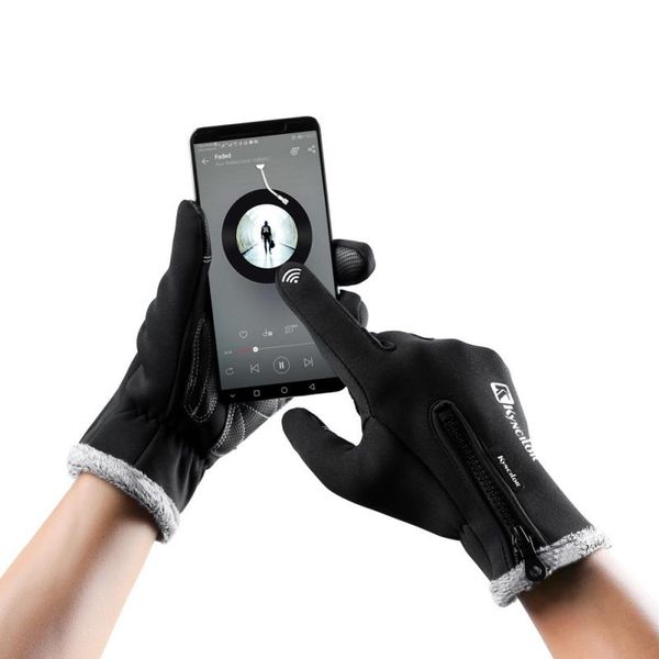 

ski gloves waterproof winter cycling men warm touched screen windproof anti slip long mittens wool