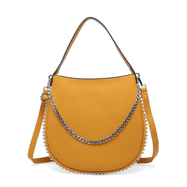 

simple korean style women shoulder bags female fashion chain strip bag pu leather messenger bags new women's handbag