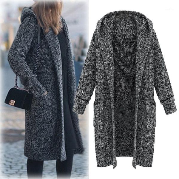 

female trench coat 2019 spring and autumn new large size long solid color hooded wool coat women's windbreaker1, Tan;black