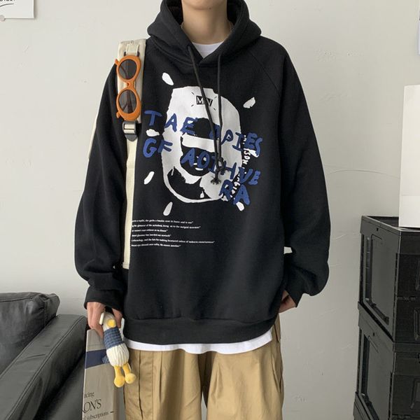 

privathinker funny printed men hoodies 2020 autumn new men's hip hop streetwear hooded sweatshirts casual oversize male c c0127, Black