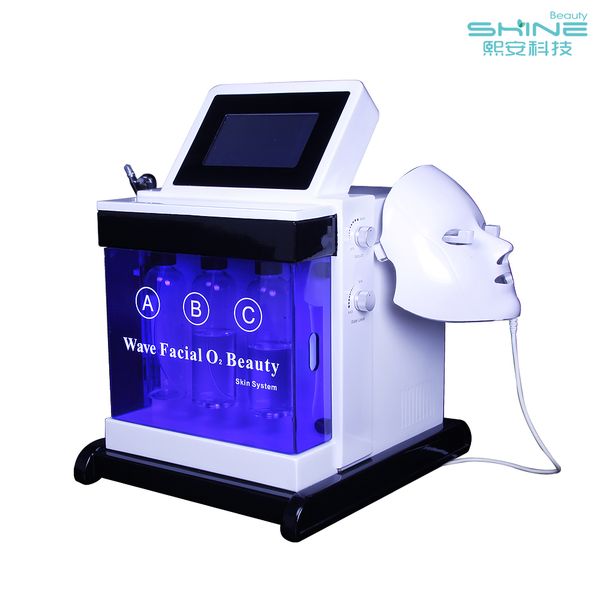 

5 in 1 hydra dermabrasion machine radio frequency skin care equipment with spa pdt mask micro dermabrasion crystal peel