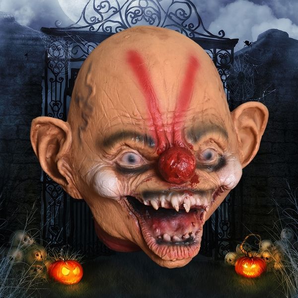 

m3wnl haunted broken head ghost clown prop ktv props halloween trick hanging ghost party bar ktv secret room pendant house scary pendant lat