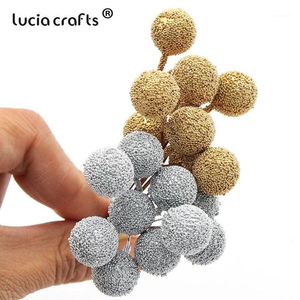 

decorative flowers & wreaths 20pcs 14mm artificial fruit flower stamen diy christmas wedding party valentine's day gift box decorations