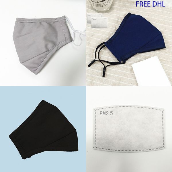 

factorypg8qcotton and dhl dustproof family masks washable protective breathable pluggable filters anti-fog haze easy to breathe moucn19ni
