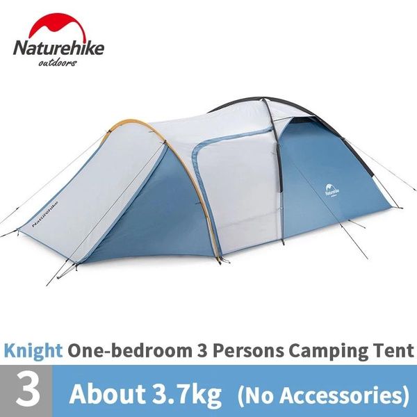 

naturehike 3 persons large space 3 season outdoor camping tent double layer windproof rainproof travel tent