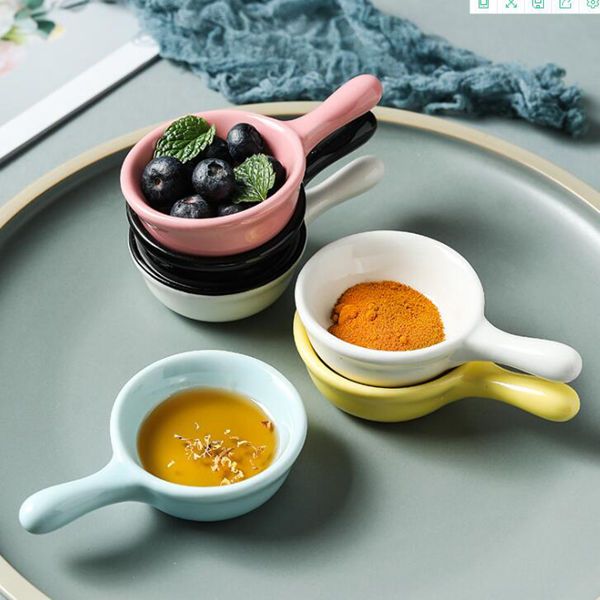 Tempero casa prato criativo cerâmica mini-salada japonesa prato pequeno dipping molho de tomate molho de vinagre com prato