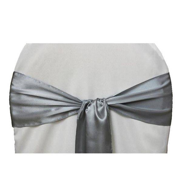 

25pcs/lot wedding chairs knot sash satin fabric chair sashes bow cover for wedding party banquet event dec jllllx