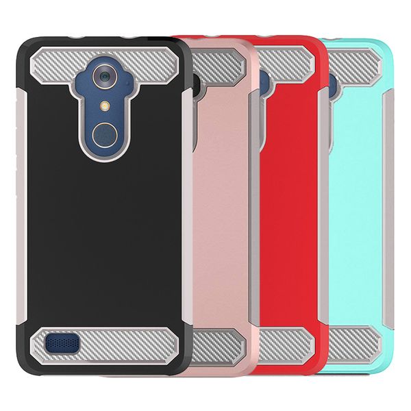 

for zte max xl case carbon fiber hybird soft tpu hard pc back cover phone case