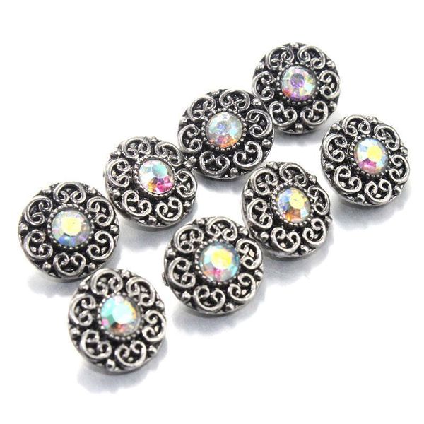 

4 colors 10pcs lot crystal 12mm metal snaps button for women's bracelet m565 metal snap bracelets 12mm wholesale lots h sqcubf