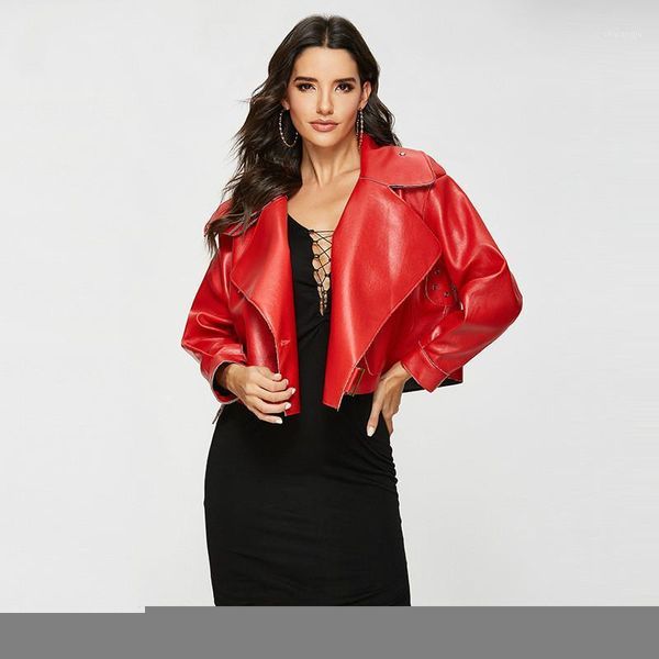 

motorcycle jackets lady autumn winter basic leather coat black aelegantmis casual pu leather jacket women classic zipper short1, Black;brown
