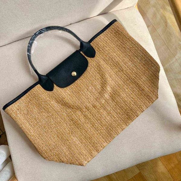 

shoulder bag casual brand fashion straw tote for summer beach 220207