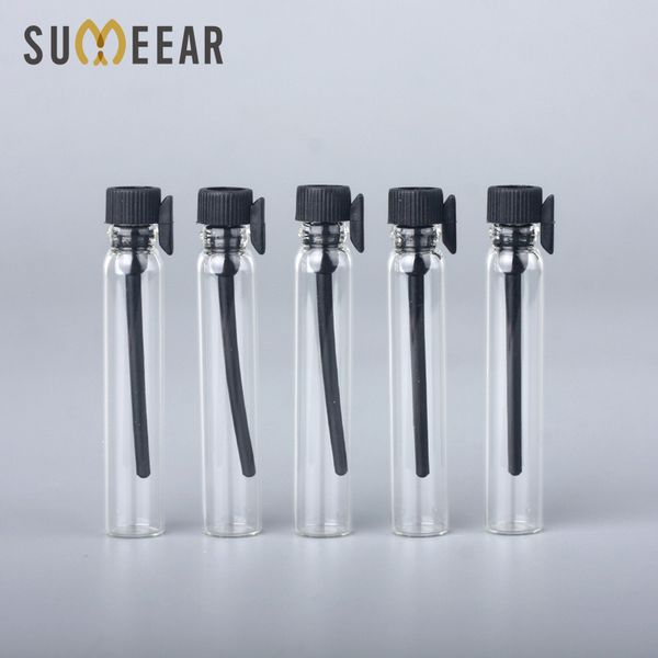 100 pçs / lote 2 ml mini amostra portátil frasco de perfume vazio de vidro recarregável tubo de ensaio essencial Óleos de teste