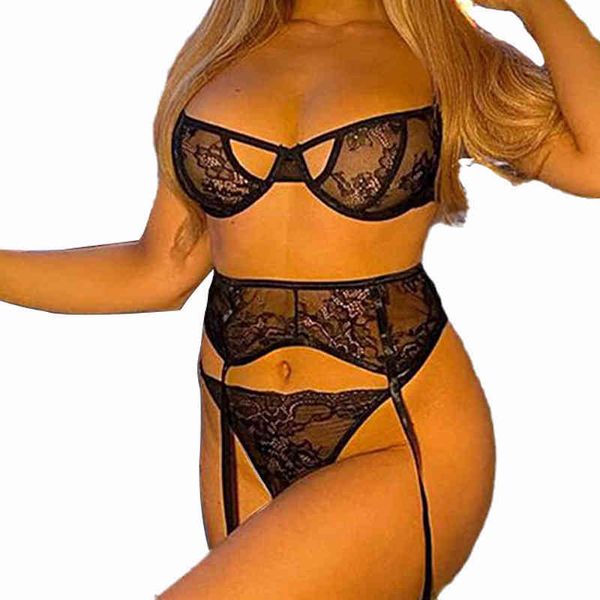 

luxury fashion designer set lingerie 2022 lace perspective xyh0409, Black;white