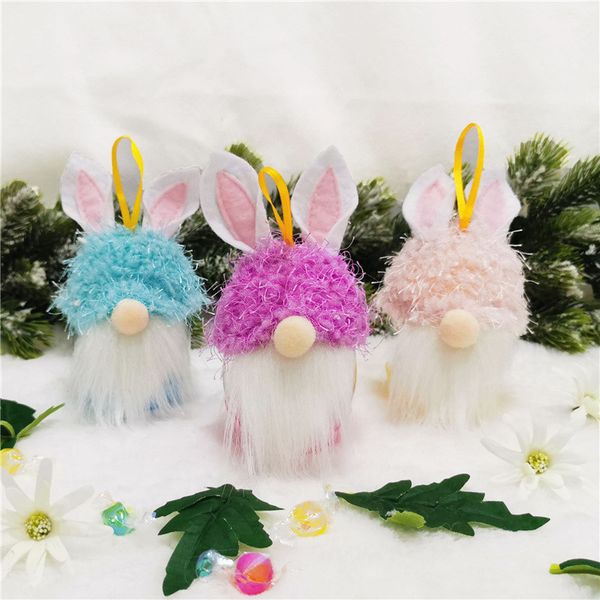 

2021 easter kids no face doll rabbit pendant gifts plastic children cute candy box christmas easter fashion decoration supplies g12204