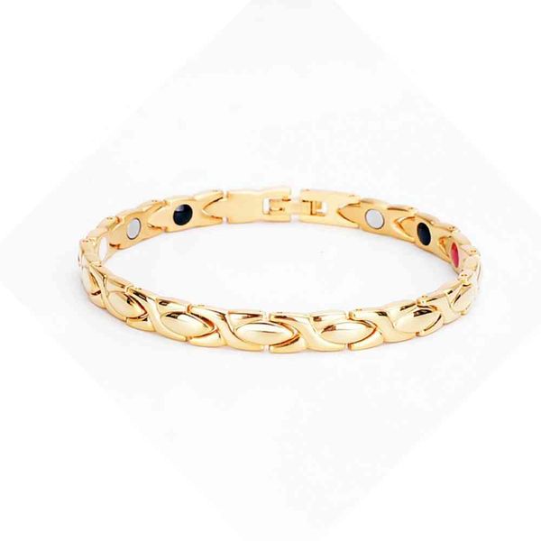 

bracelet titanium steel jewelry anion bracelet germanium magnet titanium bracelet, Golden;silver