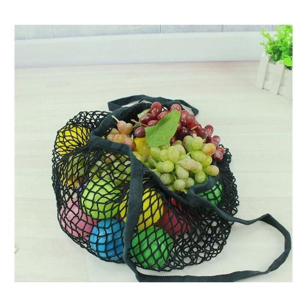 

reusable shopping grocery bag 14 color large size shopper tote mesh net woven cotton bags portable shopping bags h jllsrg mxyard