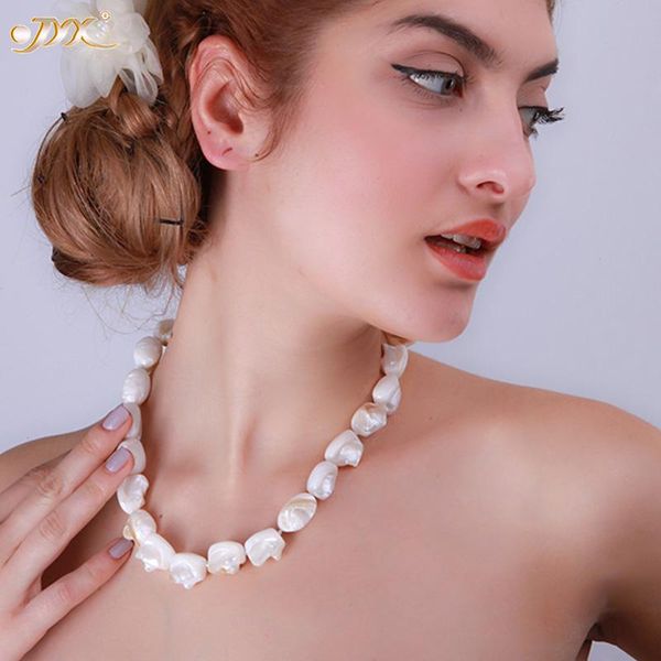 

jyx 14x17mm shell ожерелье природные нерегулярное strand 19, Silver