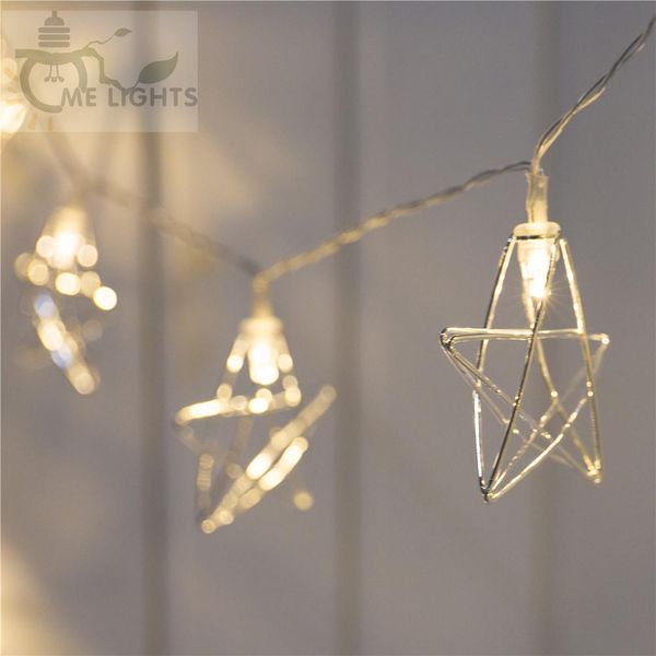 

novelty led fairy lights 20 metal star string light battery powered christmas holiday garland light for party wedding decoration swy bbykyi