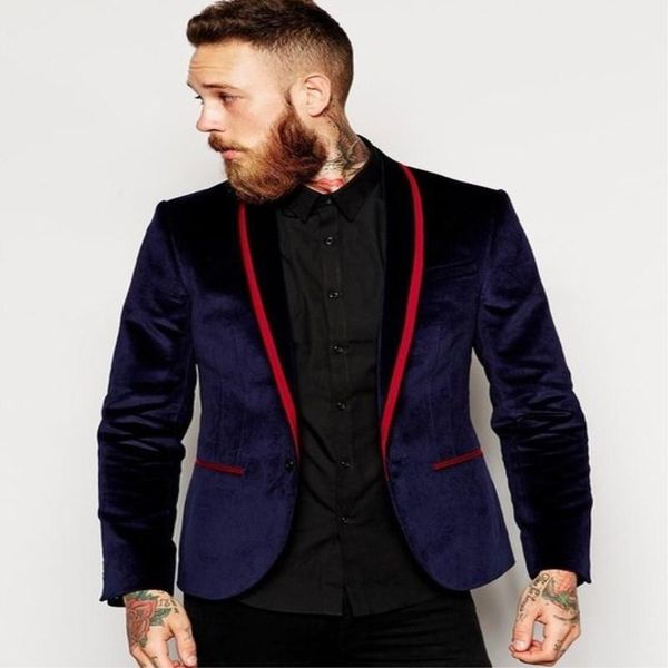 

tpsaade soft comfortable men's suit jacket fashion casual trend slim suit single-breasted (jacket + pants) 2 pieces velvet new1, White;black