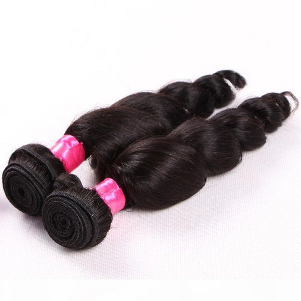 

epacket double drawn 2bundles deep wave brazilian hair bundles 10-30inch loose wave deep curly body water wave natural jet black