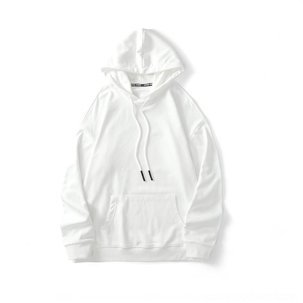 

kgtzi solid class hooded looseshoulder cotton pullover color couple coat customized group sweater pulloversweater pullover men's clothe, Black