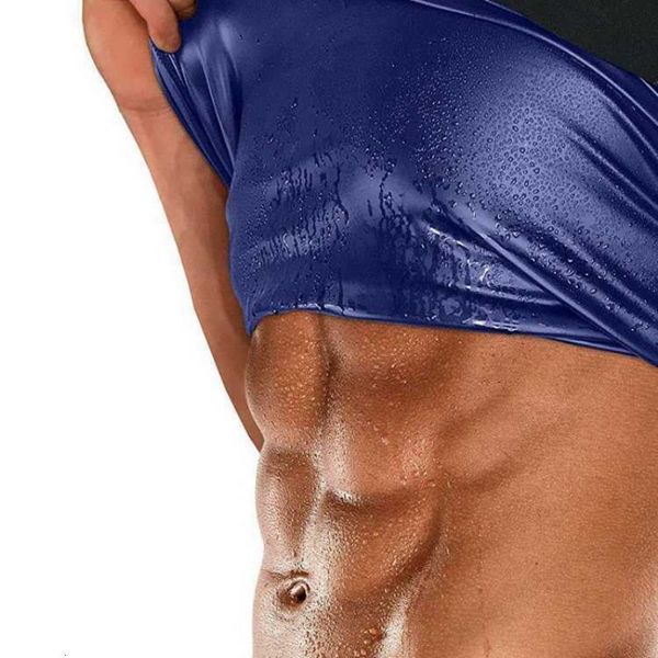 

popular men's and women's corset explosive sweat suit fat burning abdomen fitness vest running sports sweat vest, Black;blue