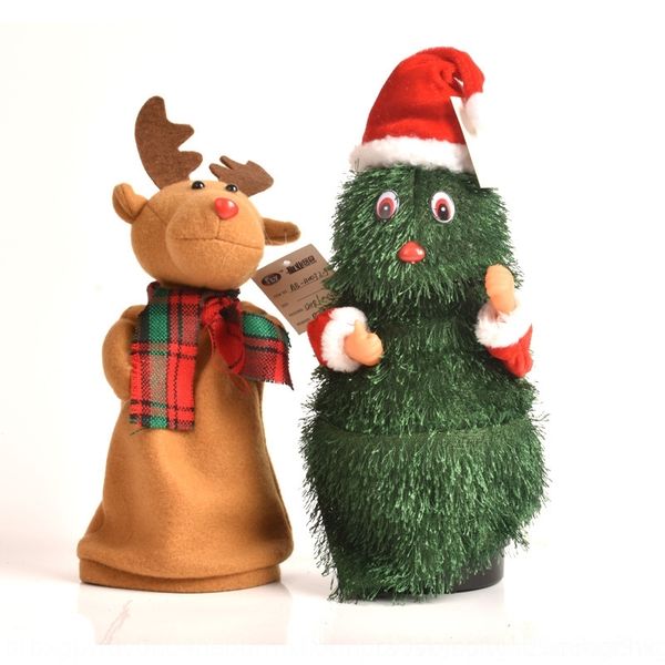 

q2uan ornament christmas tree electric claus gift music doll rotating electronic toydoll toy deer new children's toy santa f9w4y
