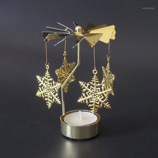 

candle holders candlestick rotating romantic spin carousel light holder candlelight dinner party christmas decor snowflake reindeer1