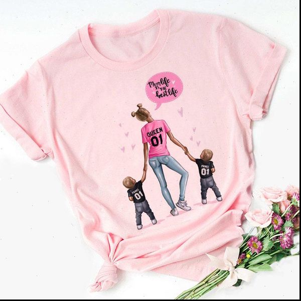 

new summer mothers day pink shirt women harajuku kawaii super mom shein leisure comfortable vogue aesthetic lovely blouse women, White