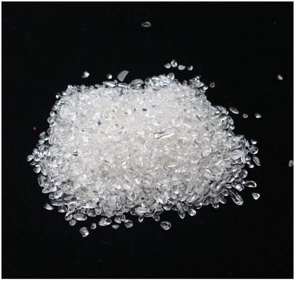 

50g aaa natural lot of tiny clear quartz crystal rock chips degaussing mini small qylyyl, Black