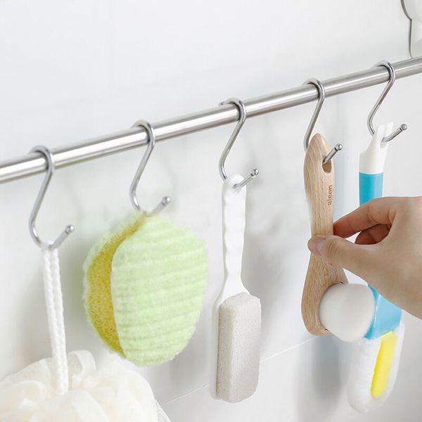 

robe stainless multi function steel s shape hook super heavy load bearing strong originality wall hanger kitchen spoon pan tool