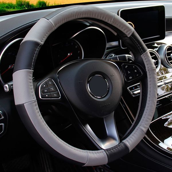 

car steering-wheel cover car-styling anti-catch holder protor sport auto steering wheel covers anti-slip genuine leather