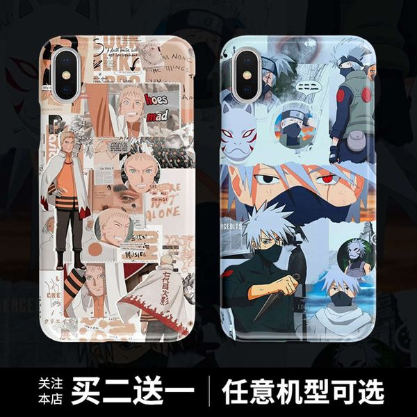 

suitable for 11 pro max xs 6 78plus huoying naruto sasuke hatta black edge mobile phone case