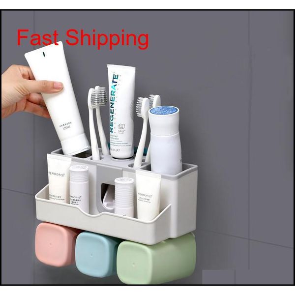 

family bathroom rack small body large function multi-function toothbrush holder green pla qylivi dh_seller2010