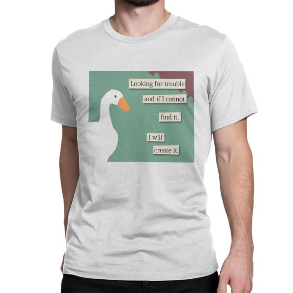 

leisure untitled goose game looking for trouble for crew neck 4xl 5xl short sleeve sport hooded sweatshirt hoodie men t shirt