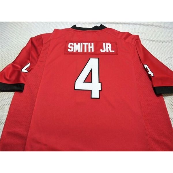 

men uga bulldogs nolan smith jr. #4 real full embroidery college jersey size s-4xl or custom any name or number jersey, Black