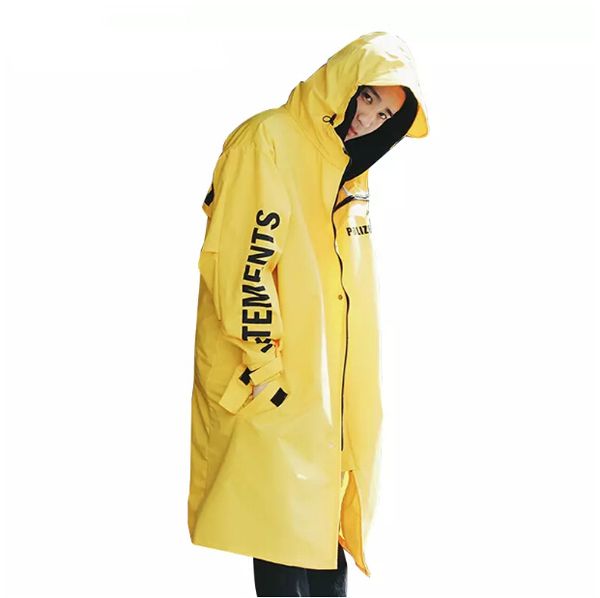 

mens high street rain coat jacket water-proof sunscreen windbreaker women casual loose fashion brand outwear long sleeved, Black;brown