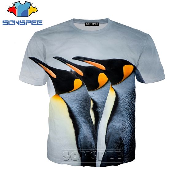 

animal penguin printed 3d print shirts hippie humor anime men clothing