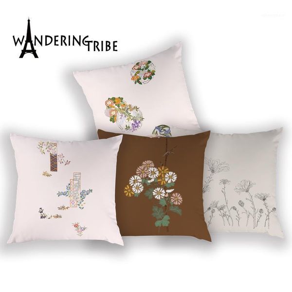 

mandala throw pillow case floral vintage plant cushion covers nordic decoration polyester living room cushionscover45*45cm cojin1