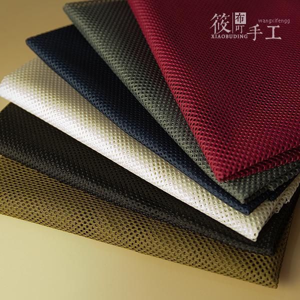 

150x45cm retro solid color good quality thick net yarn mesh cloth gauze polyester fabric, patchwork bag inside bags1, Black;white