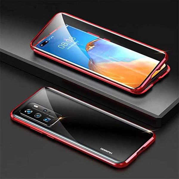 

360 double side glass magnetic metal case for huawei p40 p30 p20 lite phone case for huawei mate 30 20 pro case h sqckoc