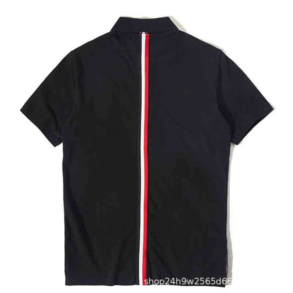 

summer tb zhudi pure cotton polo shirt yarn dyed belt men's fashion brand women's couple casual special price, White;black